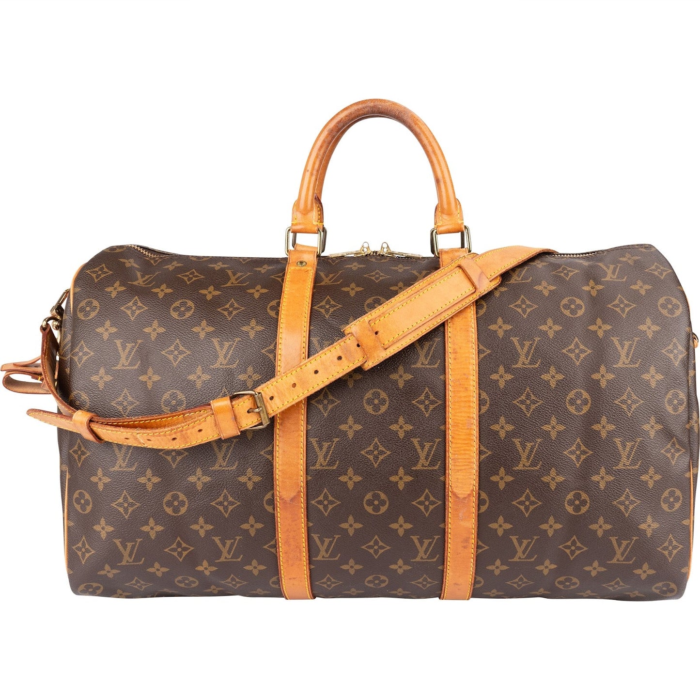 Louis Vuitton Monogram Canvas Keepall 50 Bandoulière Travel Bag