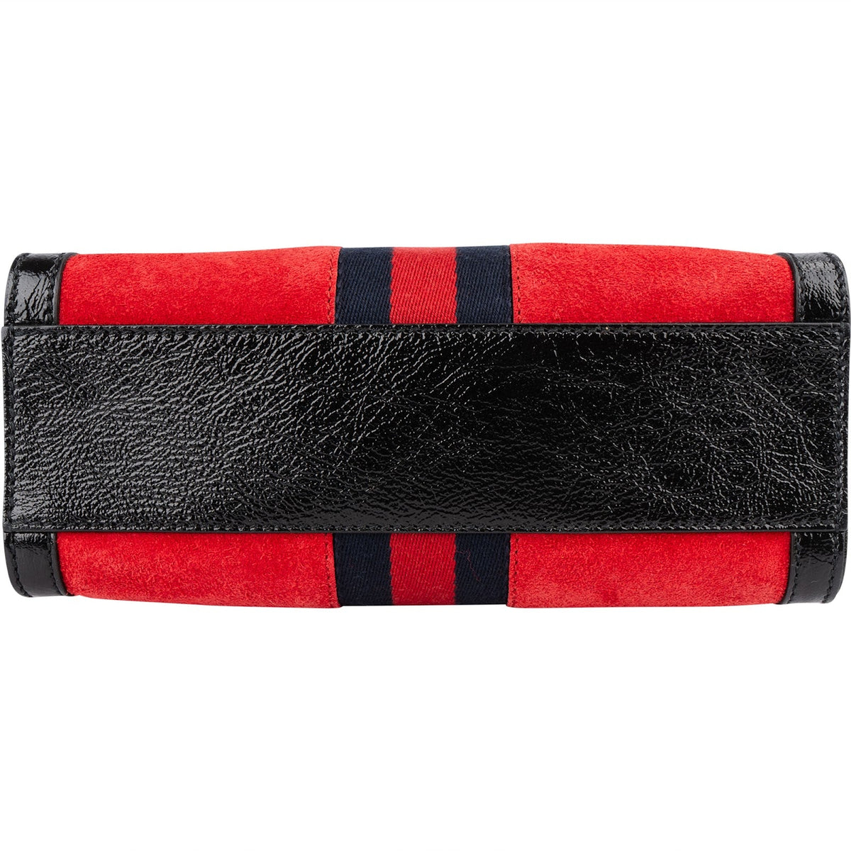 Gucci Patent Leather Suede Ophidia Small Handbag
