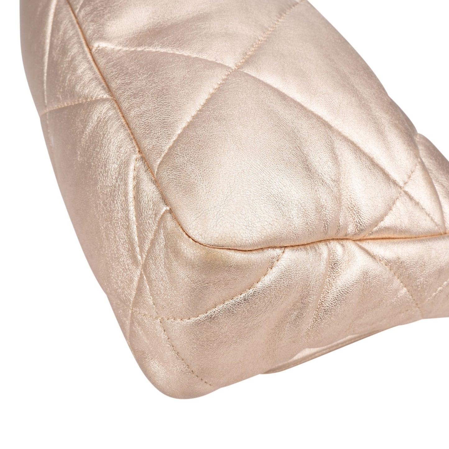Chanel 19 Quilted Metallic Lambskin Chanel Single Flap Crossbody Bag