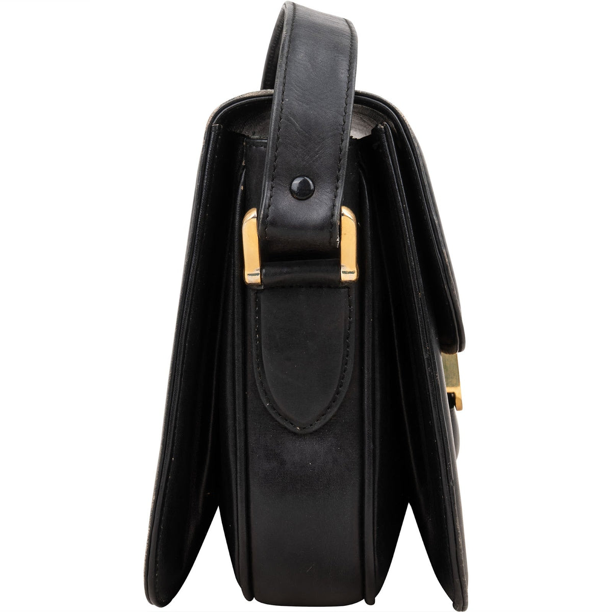 Céline Boxcalf Horse Carriage Triomphe Flap Shoulder Bag