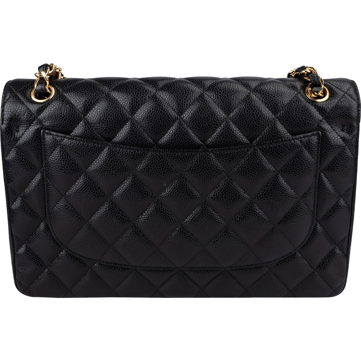 Chanel Quilted Caviar Leather Jumbo Double Flap Crossbody Bag