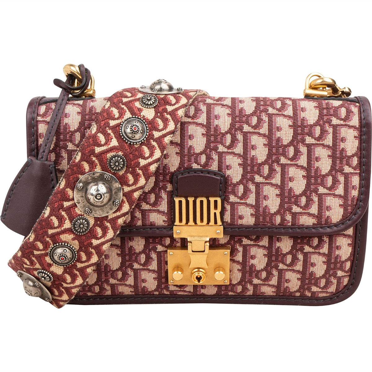 Christian Dior Trotter Monogram Canvas Dioraddict Flap Crossbody Bag