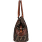 Fendi Monogram FF Zucca Canvas Villa Borghese Star Handbag