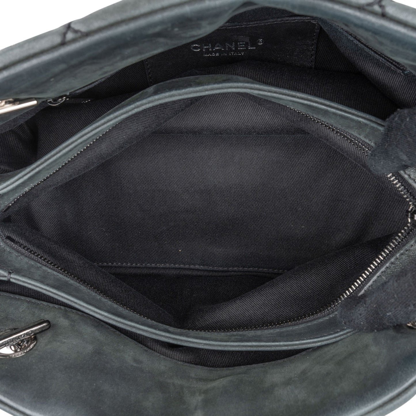 Chanel Quilted Iridescent Calfskin Just Mademoiselle Bowling CC Shoulder Bag