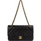 Chanel Quilted Lambskin 24K Gold Medium Double Flap Shoulder Bag