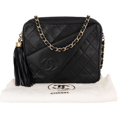 Chanel Quilted Lambskin CC Camera Crossbody Bag