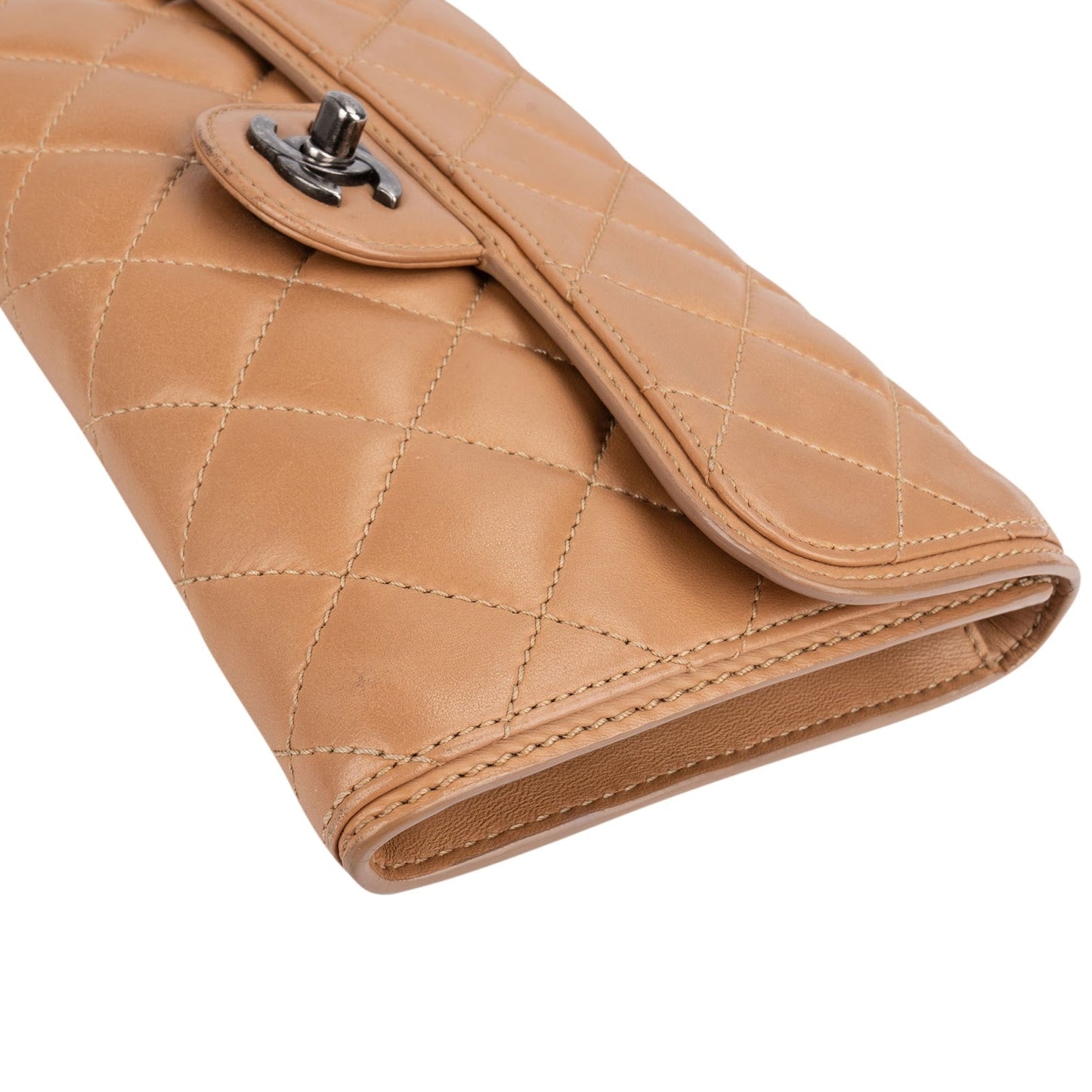 Chanel Quilted Lambskin Antique Hardware Single Flap Crossbody Bag