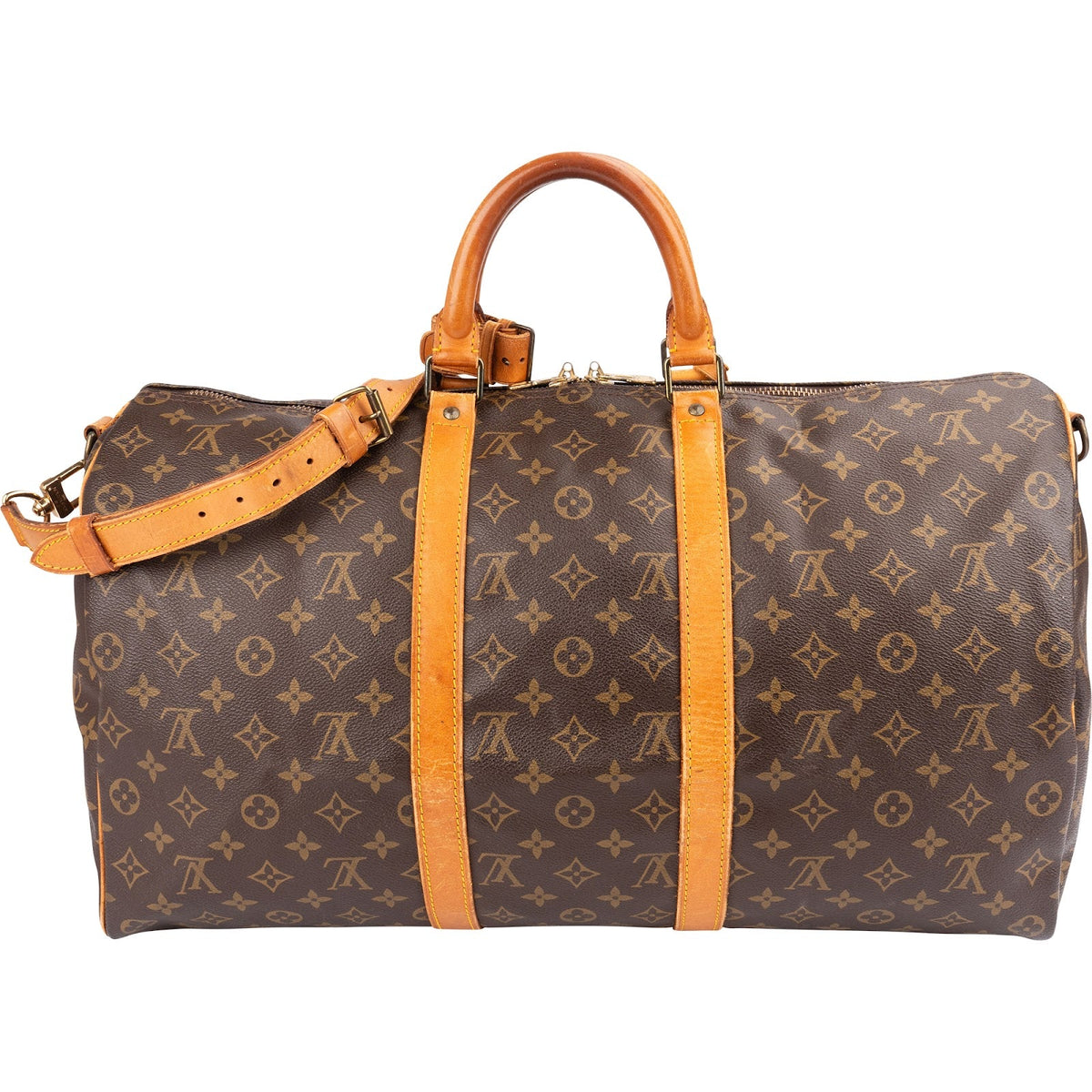 Louis Vuitton Monogram Canvas Keepall 50 Bandoulière Travel Bag