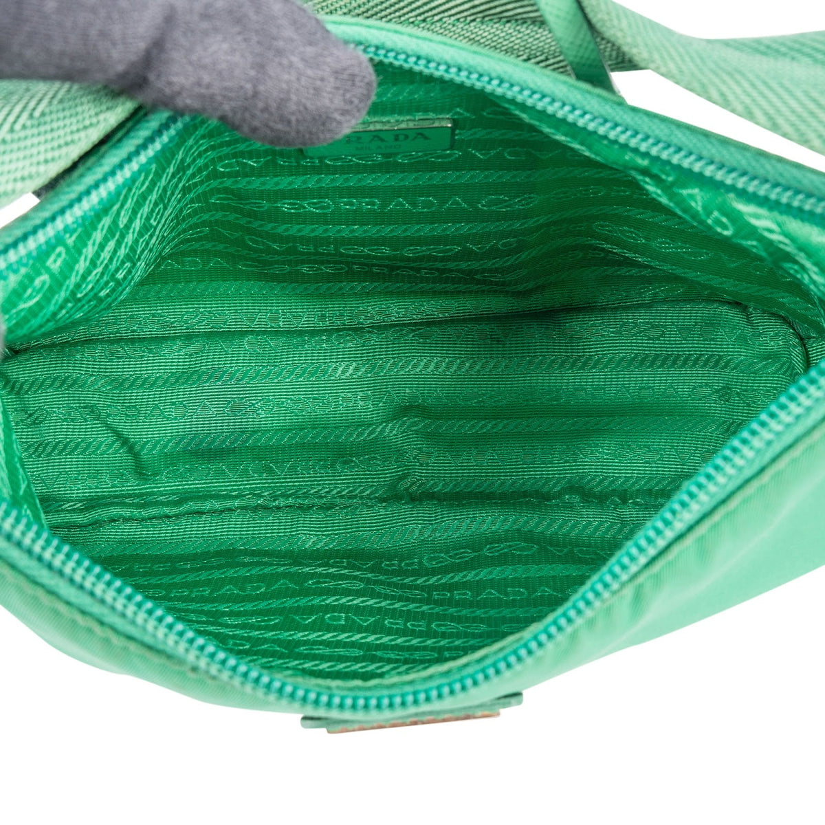 Prada Green Nylon Re-Edition 2000 Handbag