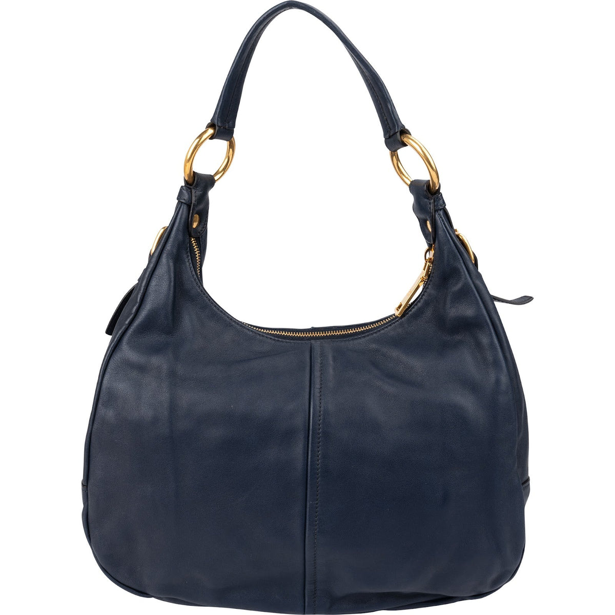Prada Navy Calf Leather Vitello Daino Shoulder Bag