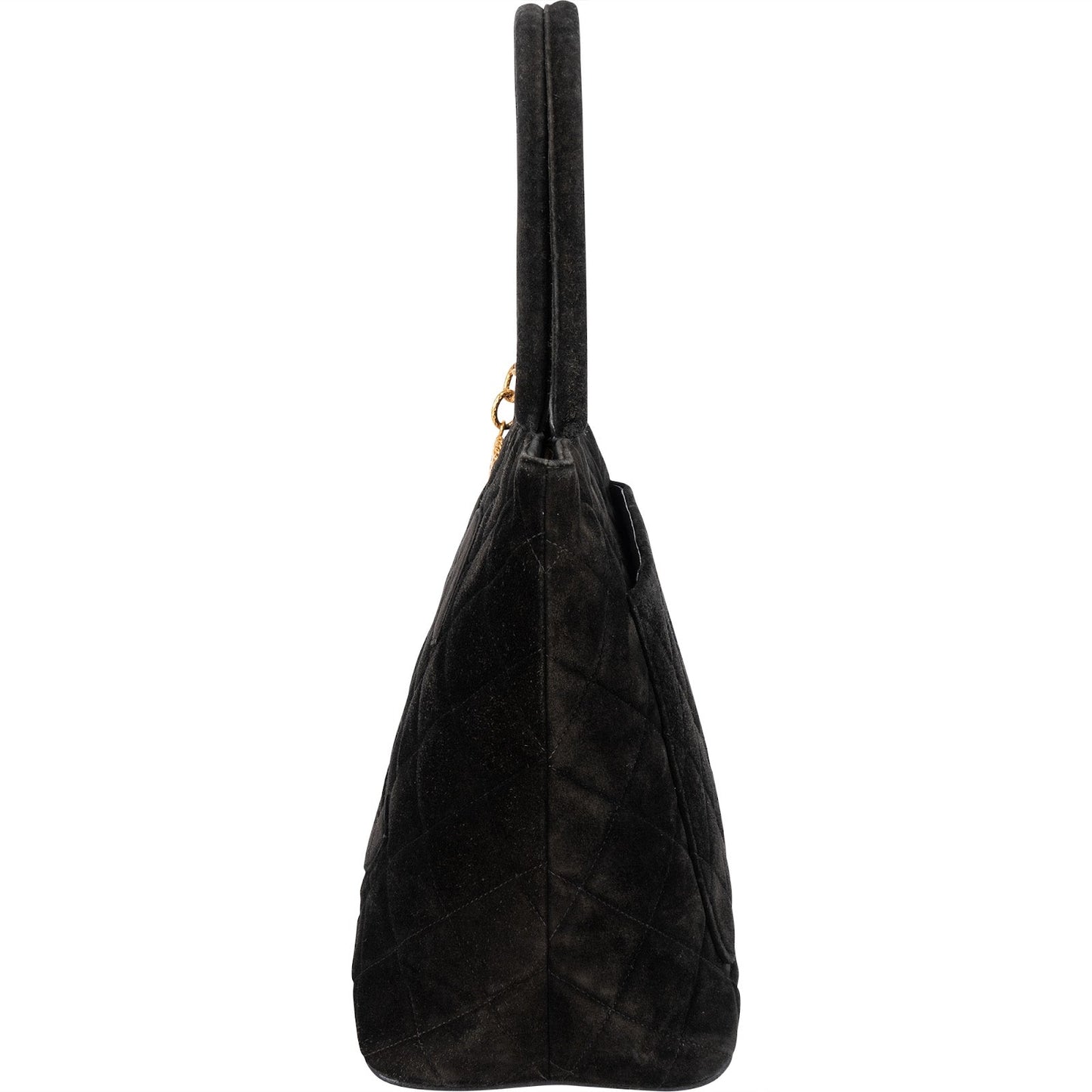 Chanel Quilted Suede Medallion Handbag