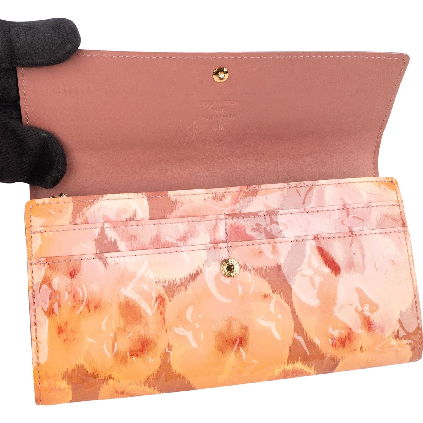 Louis Vuitton Monogram VernisLimited Flower Sarah Wallet