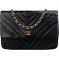 Chanel Chevron Lambskin 24K Gold Single Flap Shoulder Bag