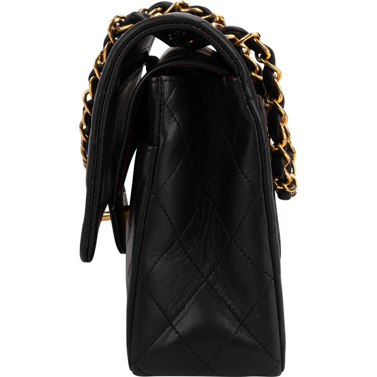 Chanel Quilted Lambskin 24K Gold Medium Double Flap Shoulder Bag