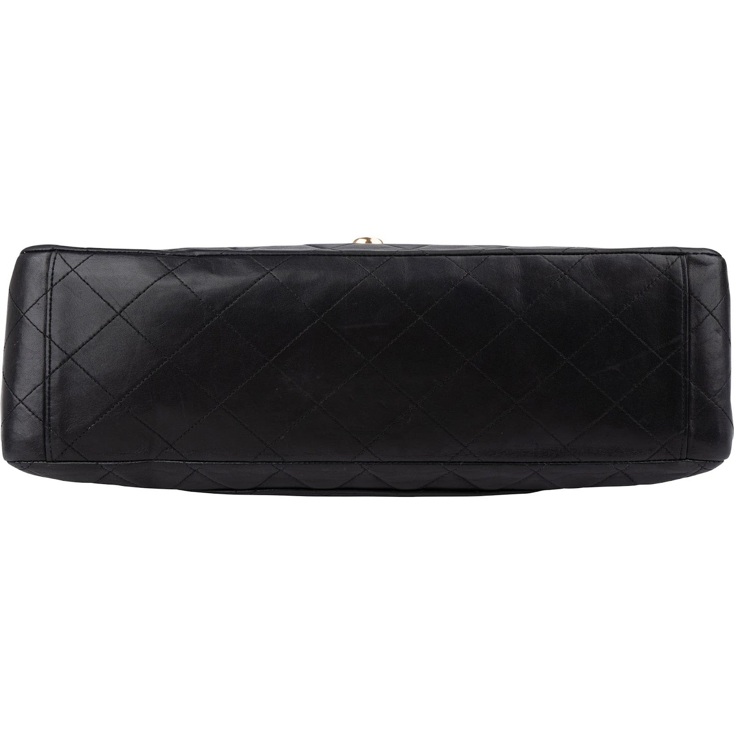 Chanel Quilted Lambskin 24K Gold Maxi Single Flap Crossbody Bag