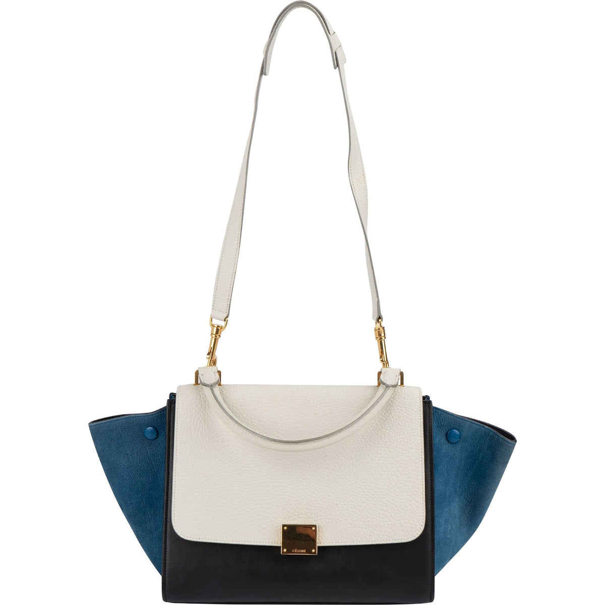 Céline Tricolor Leather Trapeze Handbag