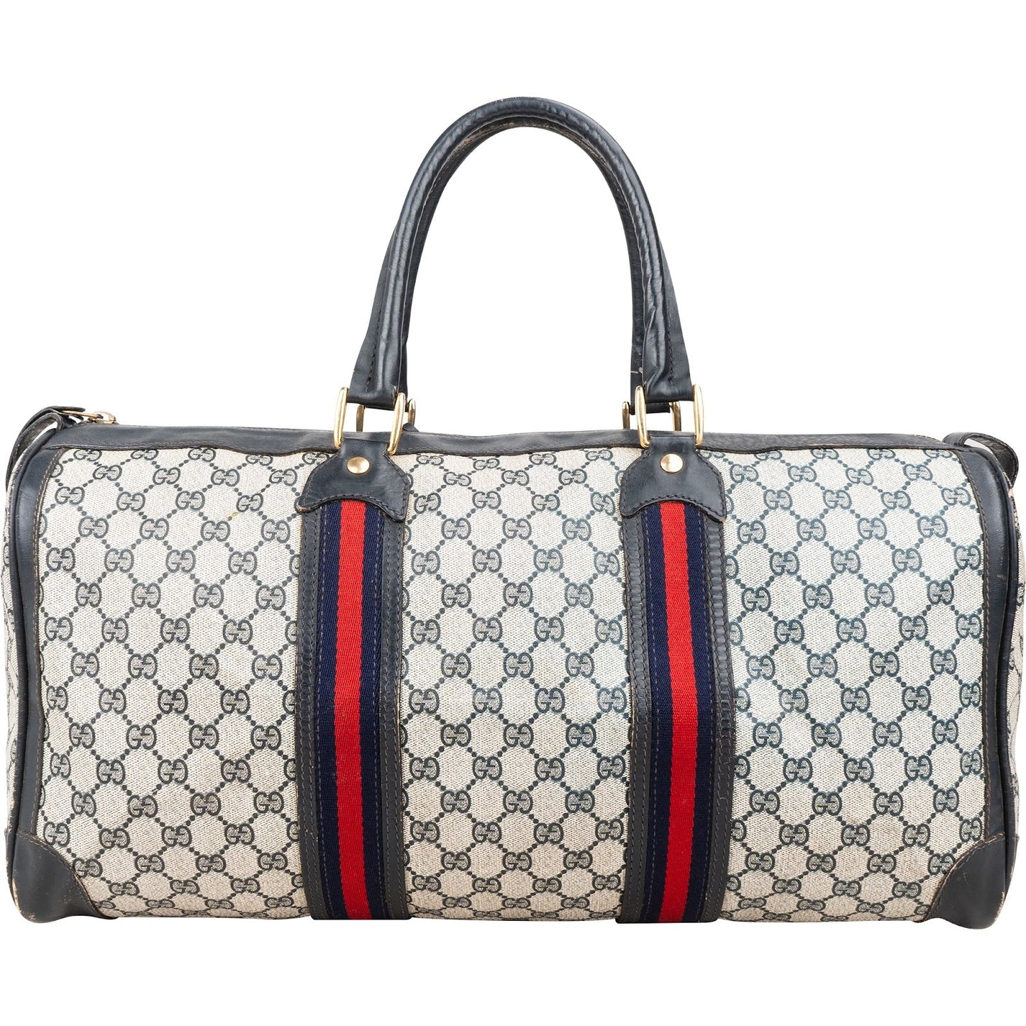 Gucci Monogram GG Supreme Web Boston Travel Bag