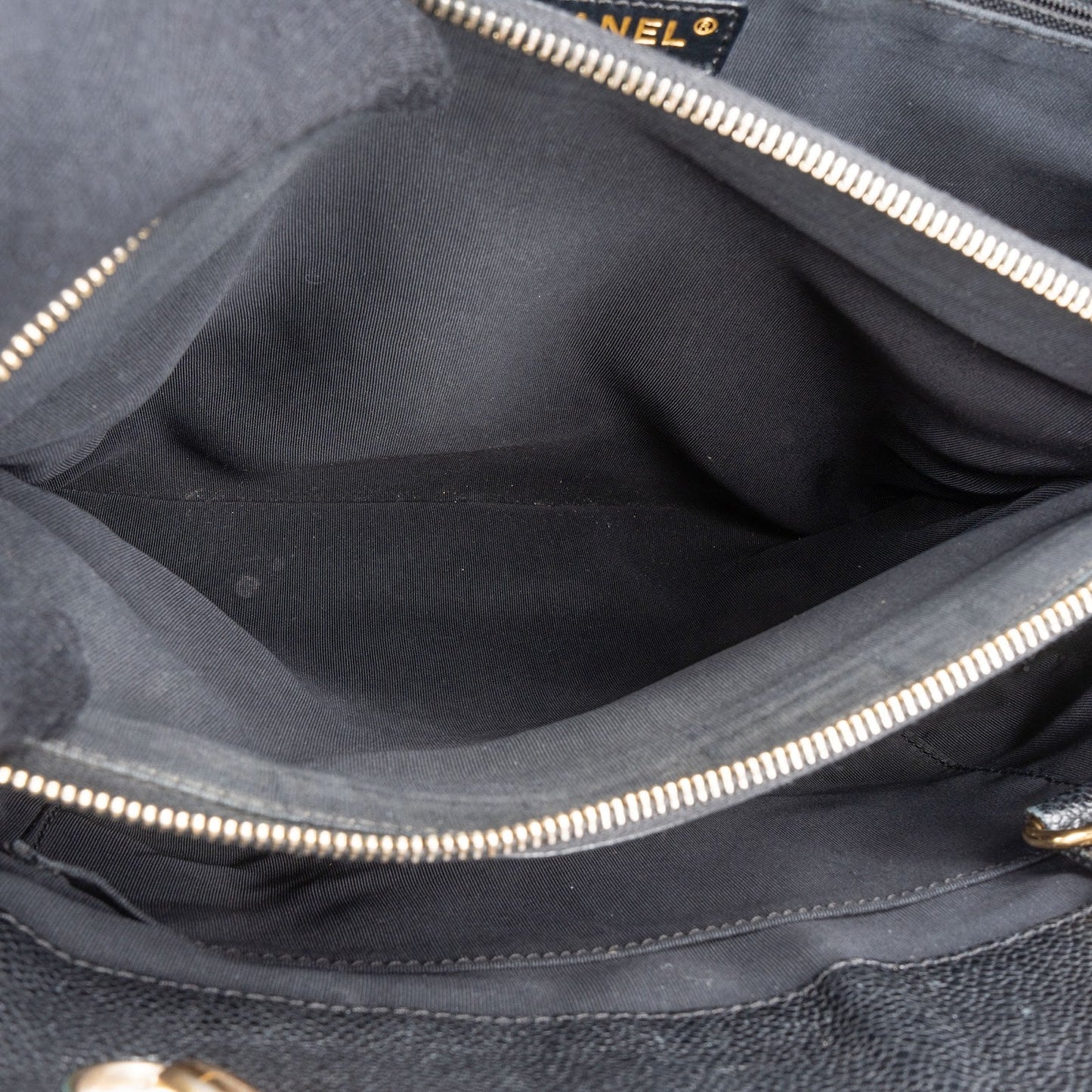 Chanel Quilted Caviar Leather Grand Shopping CC Shoulder Bag