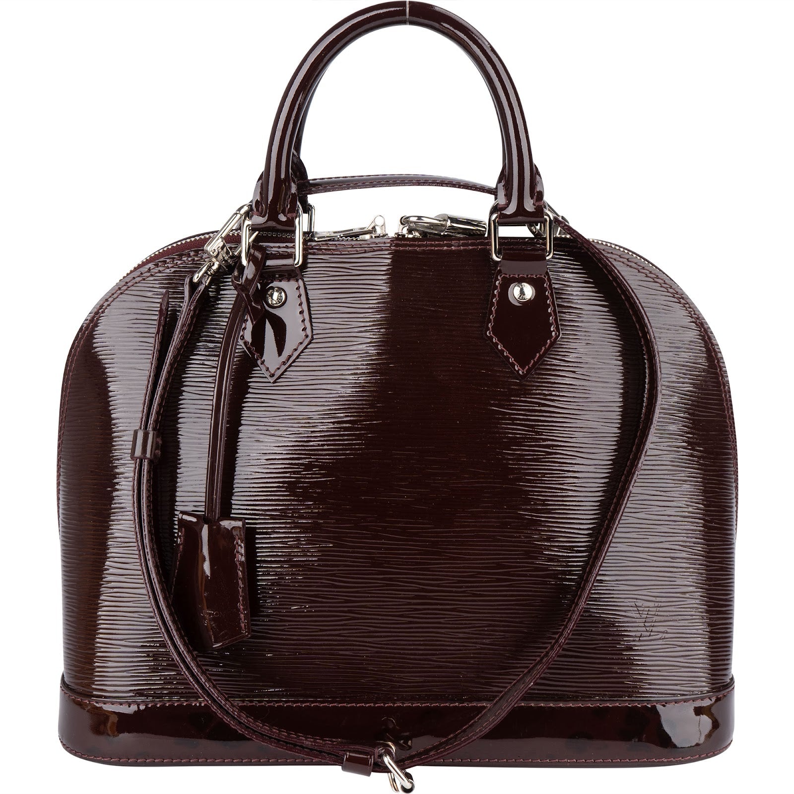 Louis Vuitton Burgundy Vernis Epi Leather Alma PM Handbag