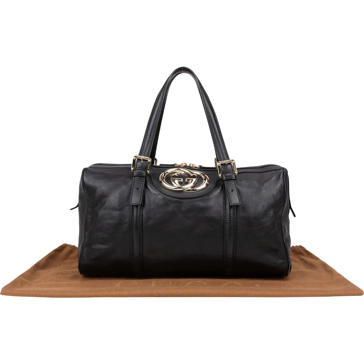 Gucci Leather Britt Boston Bag Handbag