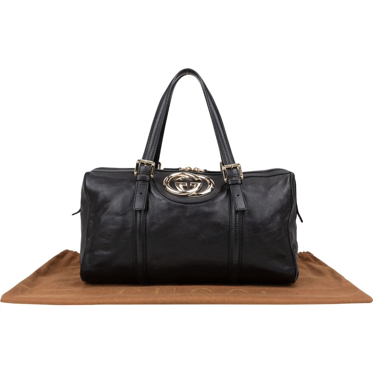 Gucci Leather Britt Boston Bag Handbag