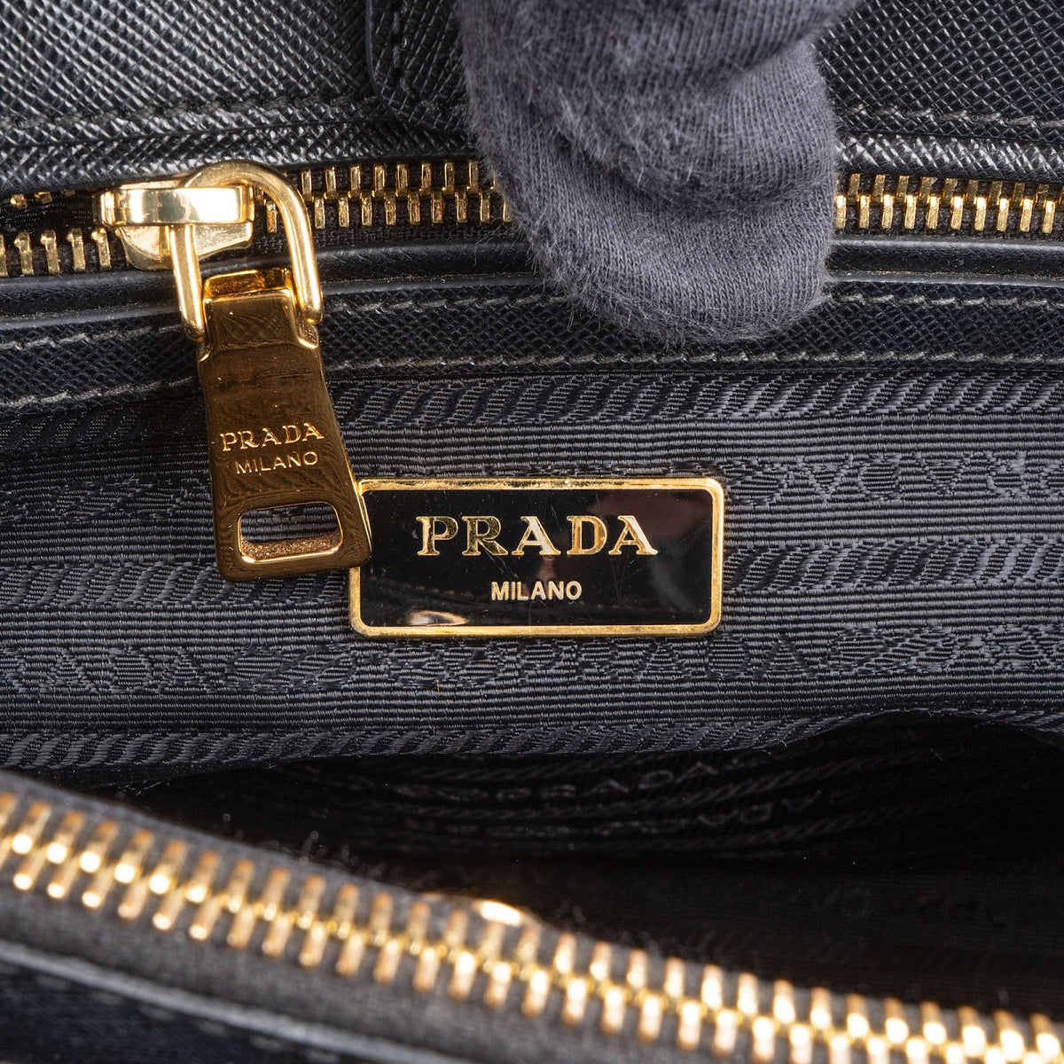 Prada Galleria aus schwarzem Saffiano-Leder – Ansicht 11