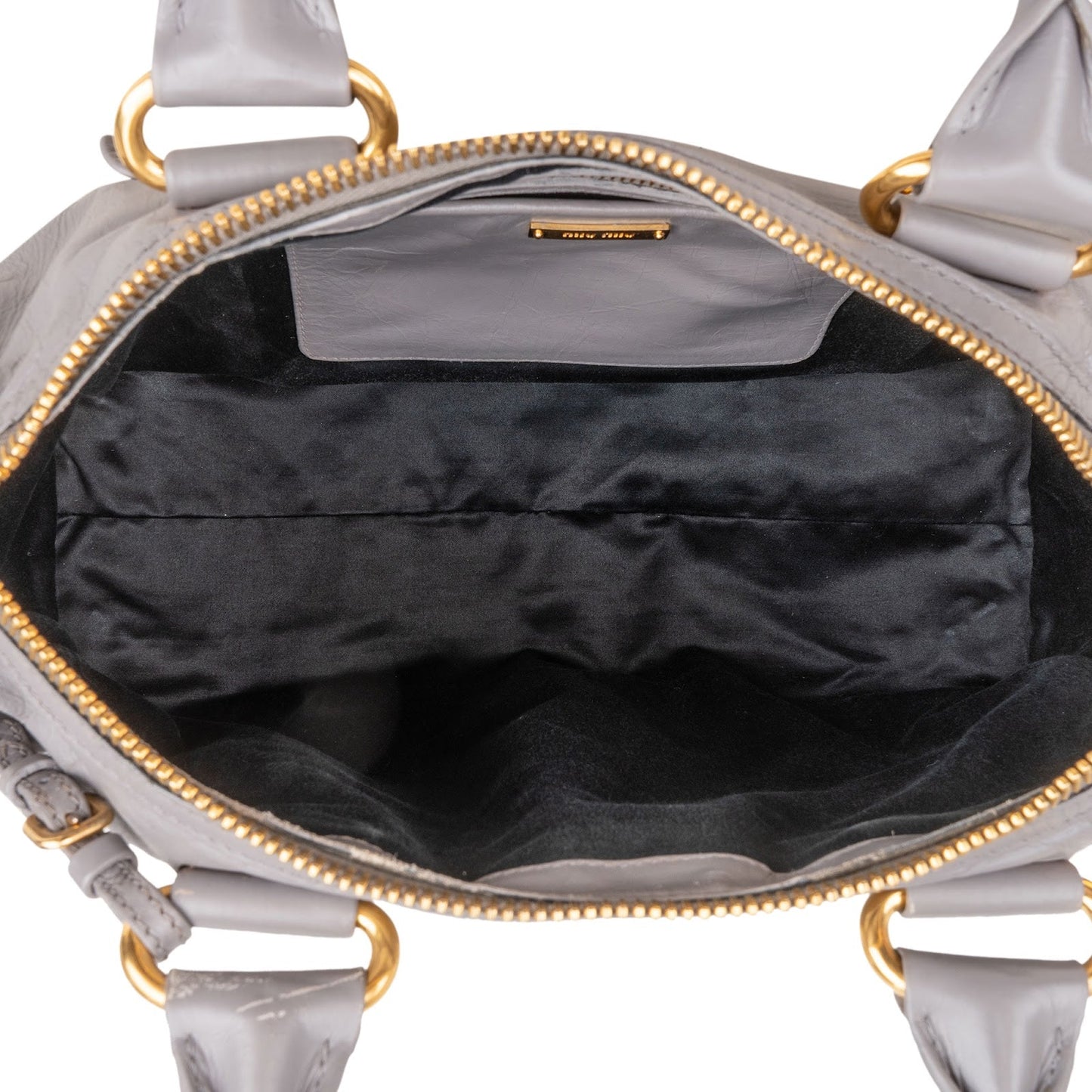 Miu Miu Lilac Vitello Shine Satchel Handbag