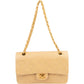 Chanel Quilted Lambskin 24K Medium Gold Double Flap Shoulder Bag