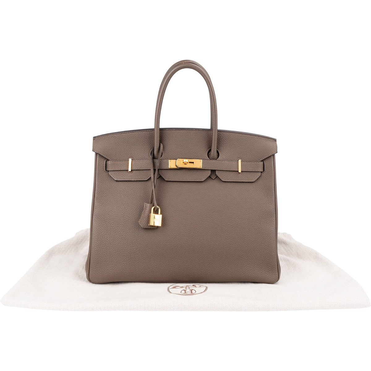 Hermès Taupe Togo Leather Birkin 35 Handbag