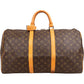 Louis Vuitton Monogram Canvas Keepall 50 Travel Bag