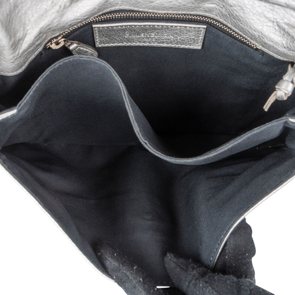Balenciaga Metallic Leather Envelope City Clutch Crossbody Bag