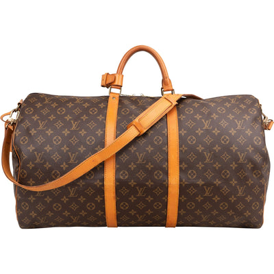 Louis Vuitton Monogram Canvas Keepall 60 Bandoulière Travel Bag