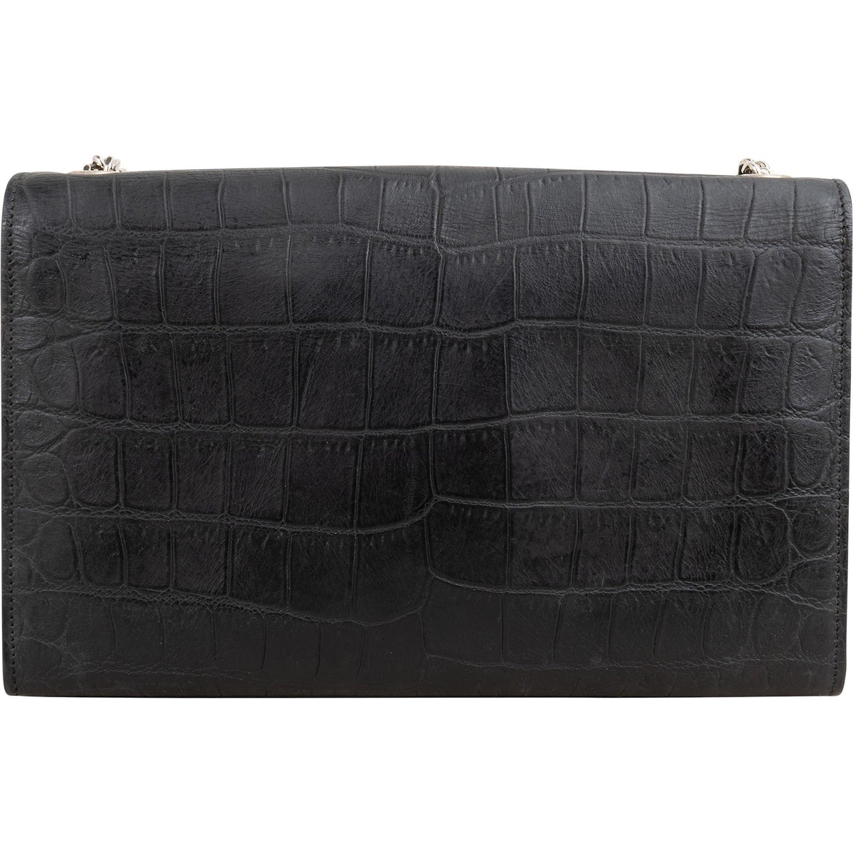 Yves Saint Laurent Kate Tassel aus Leder in Krokooptik – Ansicht 3
