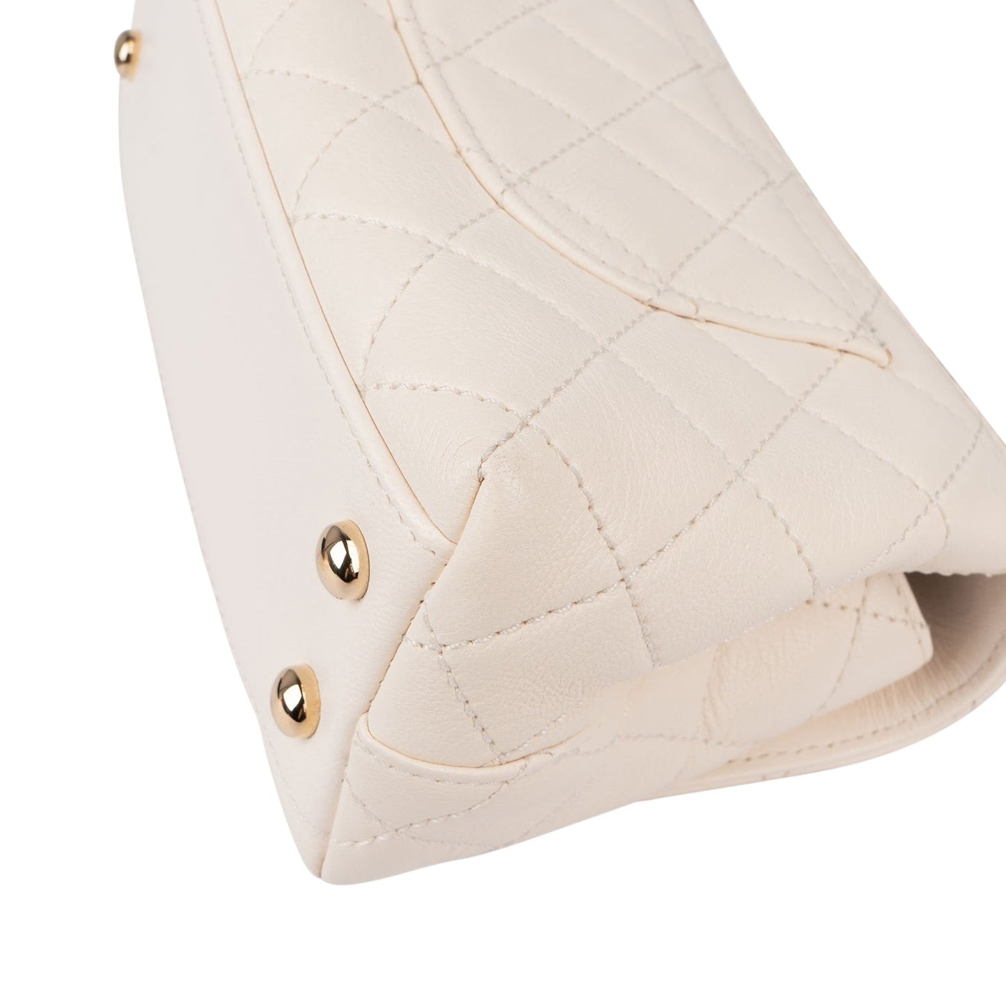 Chanel Quilted Leather Coco Rainbow Top Handle Flap Handbag