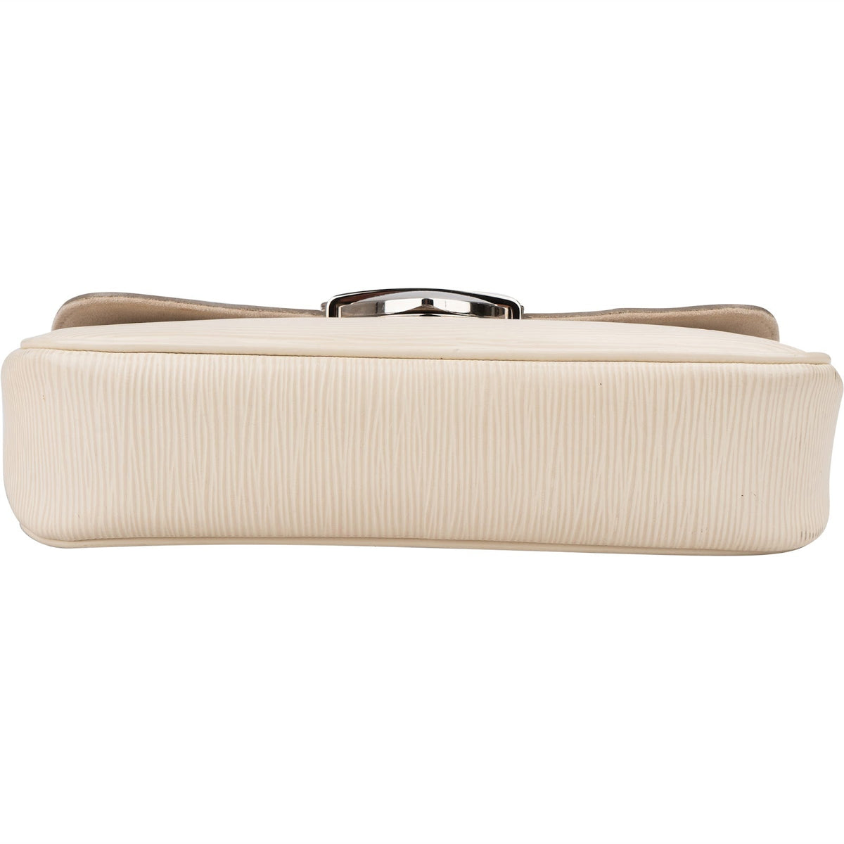 Louis Vuitton White Epi Leather Montaigne Clutch Shoulder Bag