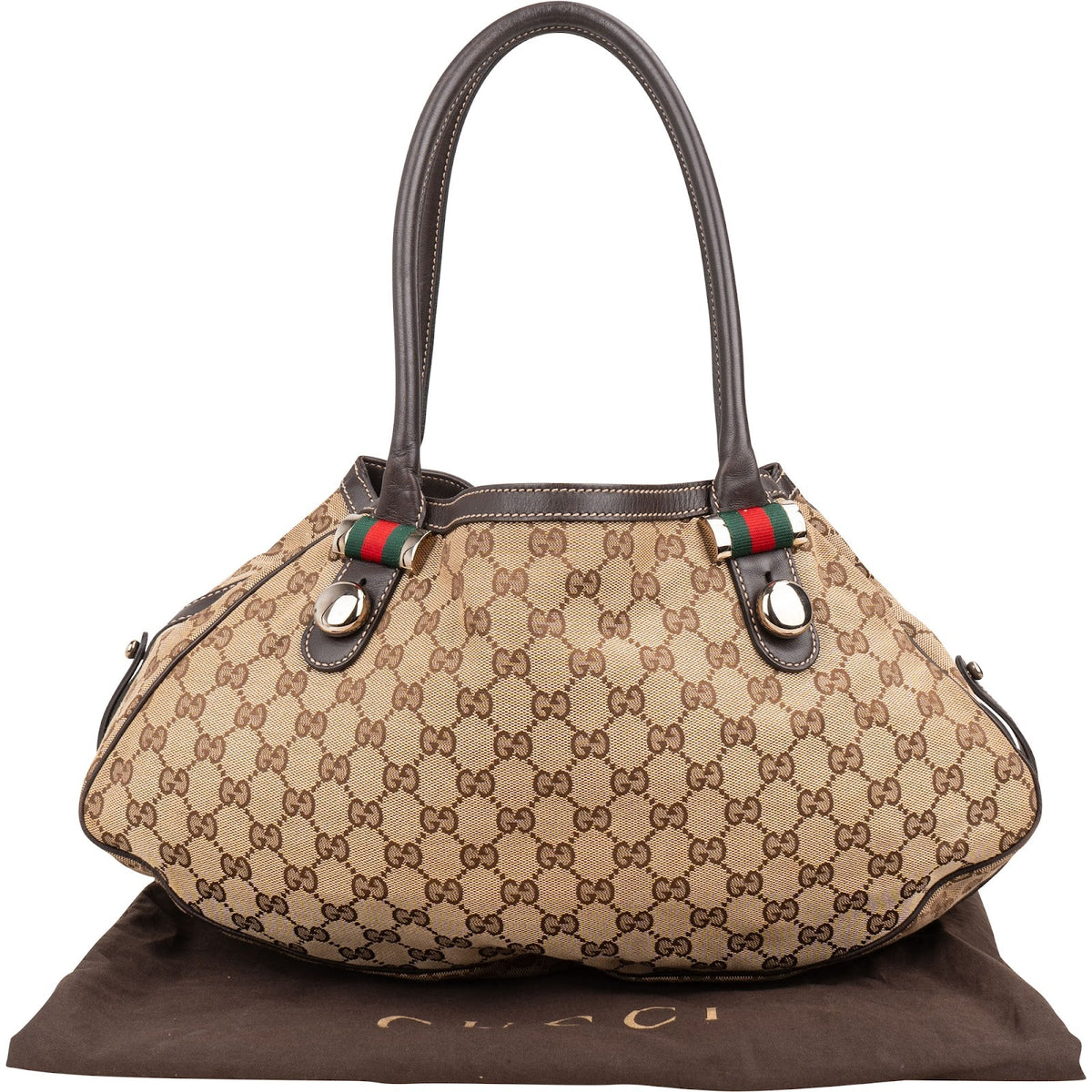 Gucci Monogram GG Canvas Abbey D-Ring Tote Shoulder Bag