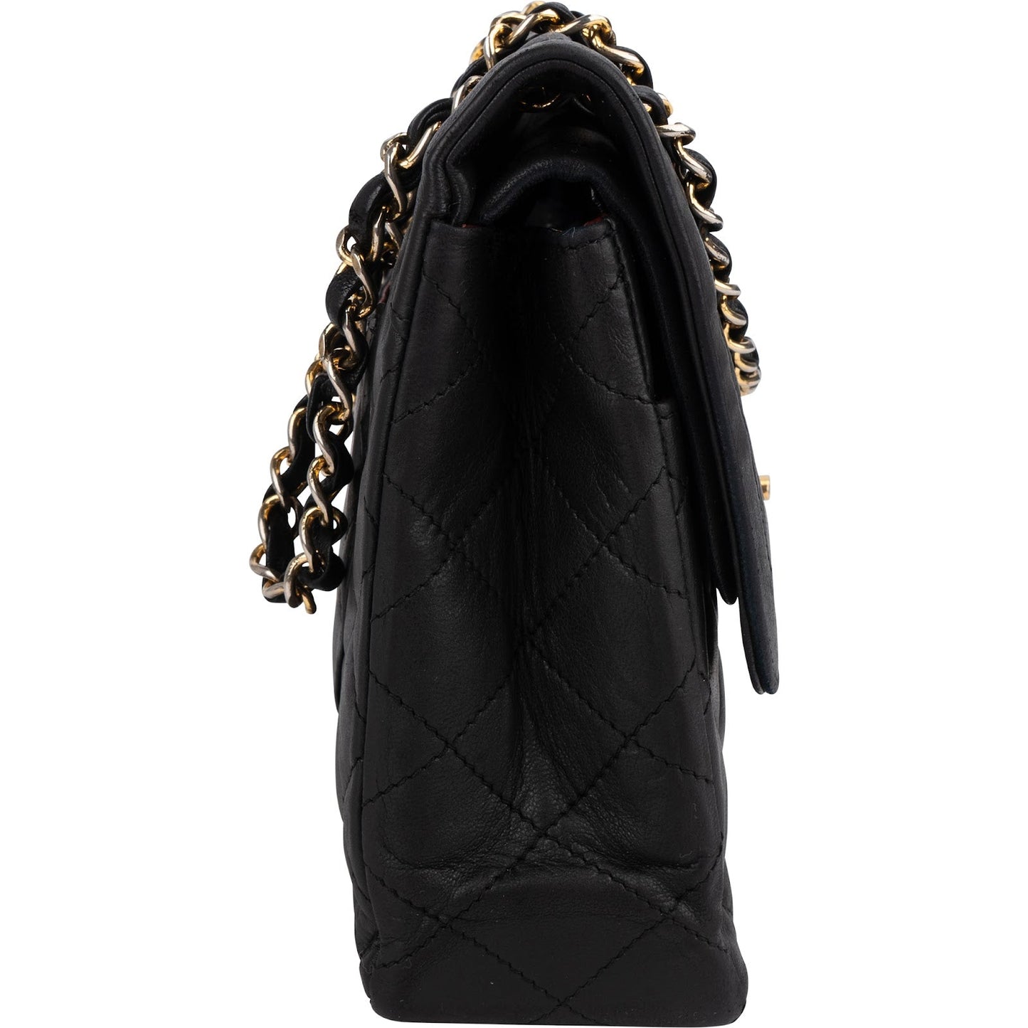 Chanel Quilted Lambskin Bicolor Double Flap Shoulder Bag