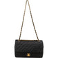 Chanel Quilted Lambskin 24K Gold Single Flap Shoulder Bag