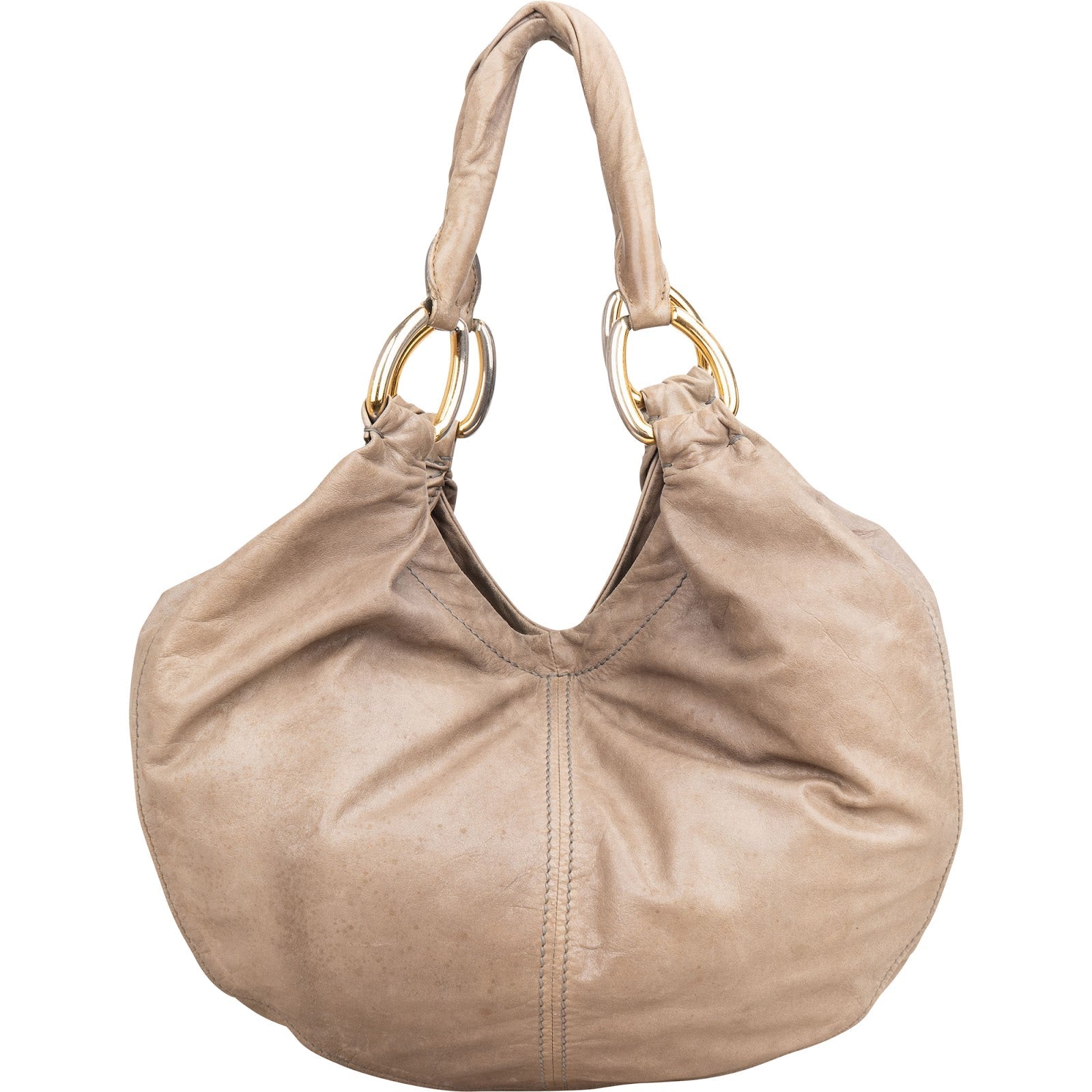 Miu Miu Leather Mombasa Hobo Shoulder Bag