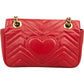 Gucci Matelassé Leather GG Marmont Small Crossbody Bag