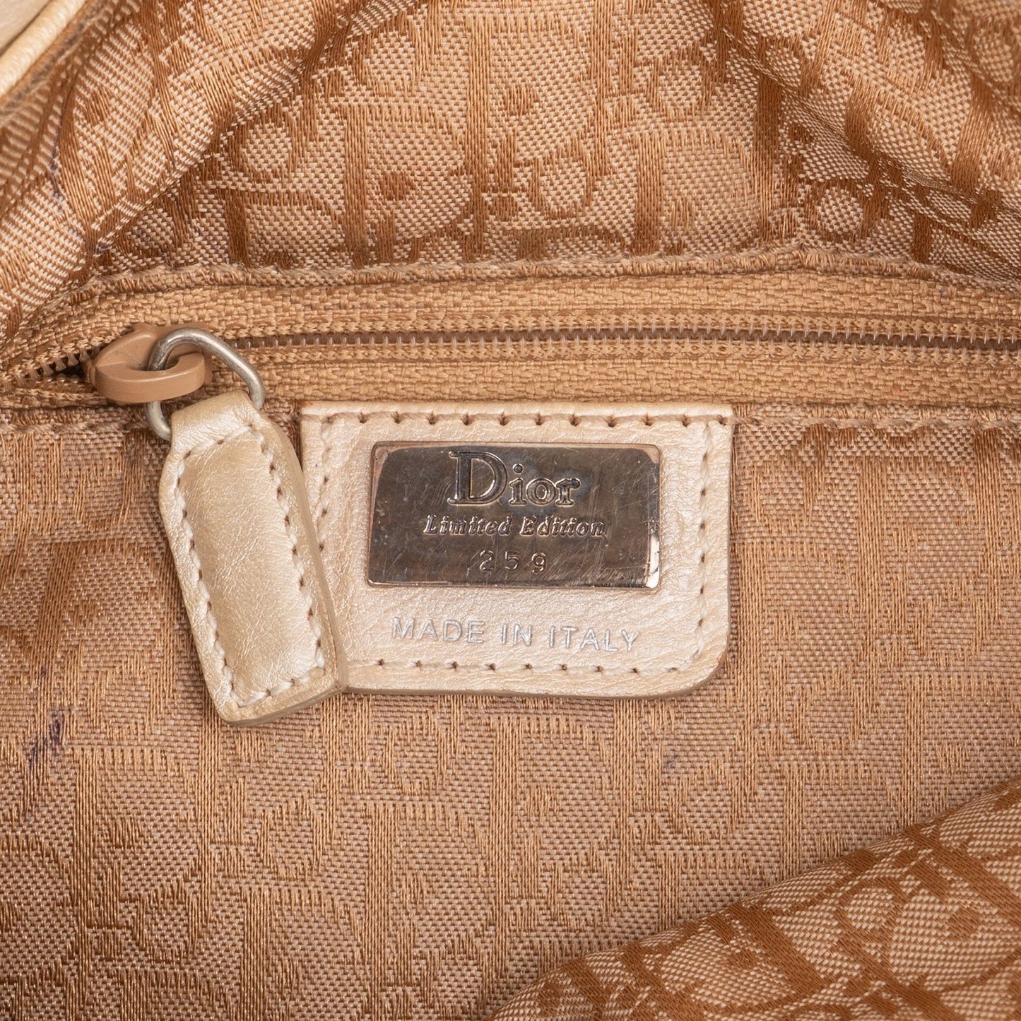 Christian Dior Gaucho Saddle Limited 259 Ivory Shoulder Bag