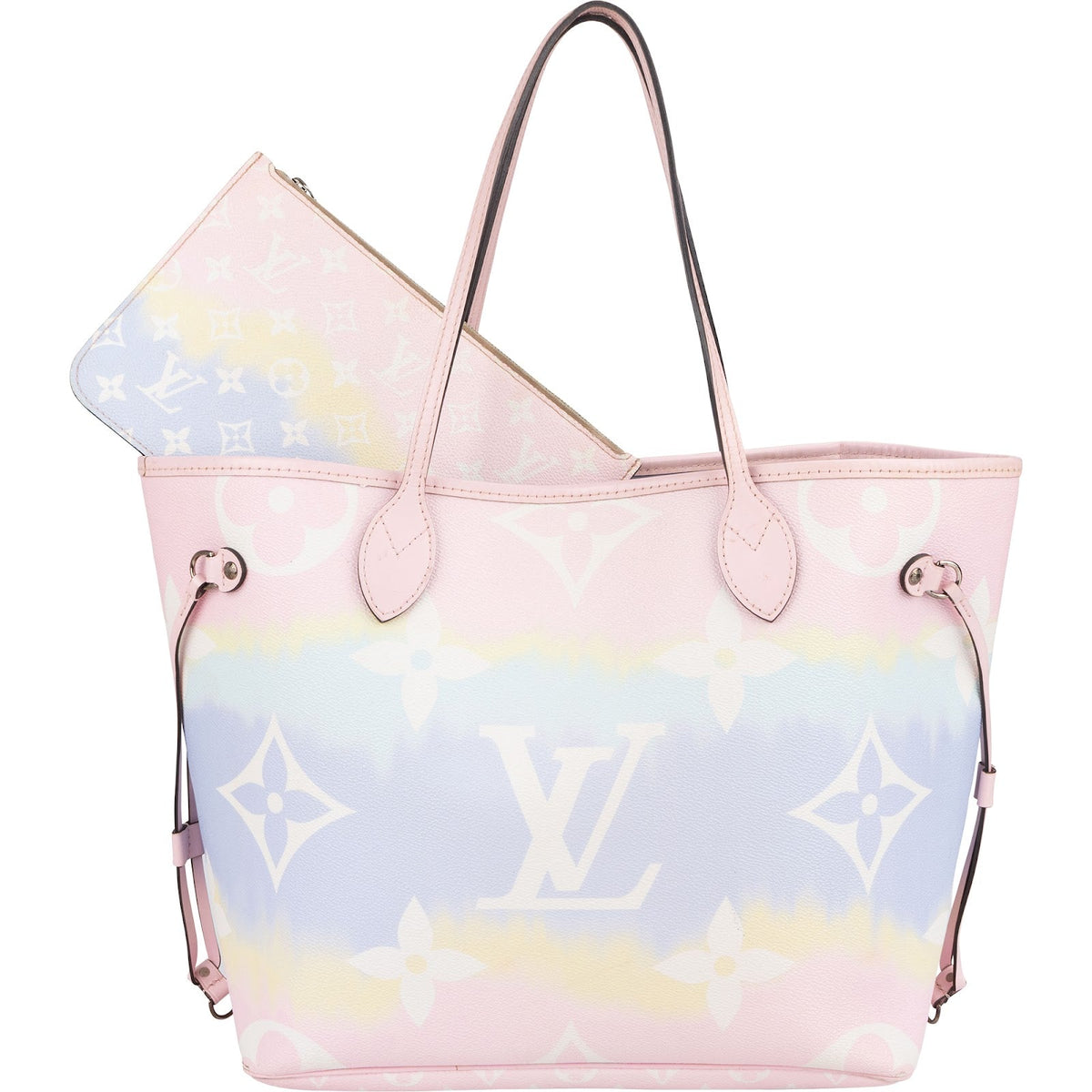 Louis Vuitton Monogram Giant Escale Rainbow Neverfull MM Shoulder Bag