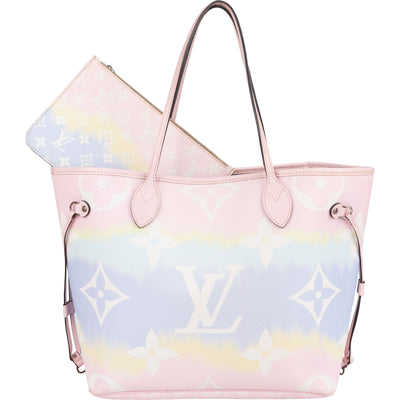 Louis Vuitton Monogram Giant Escale Rainbow Neverfull MM Shoulder Bag