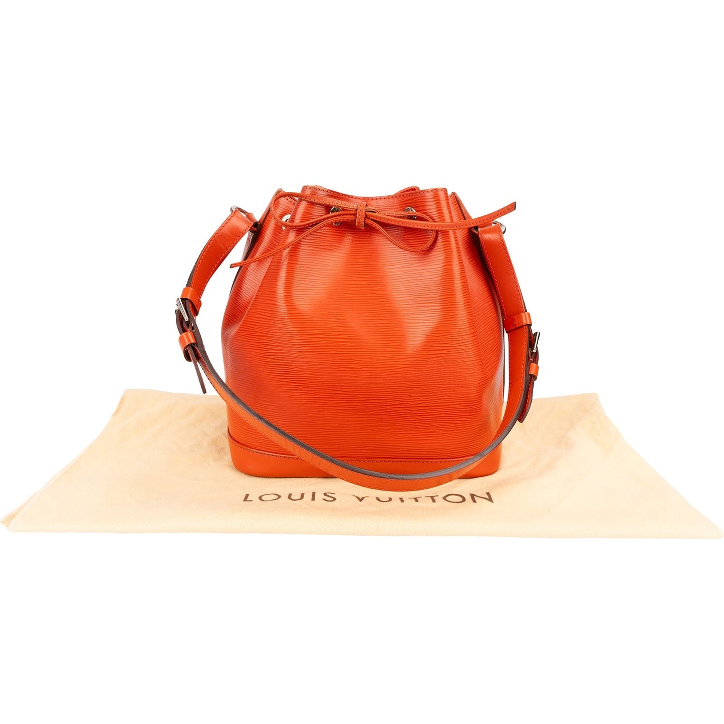 Louis Vuitton Orange Epi Leather NM Sac Noe Petit Shoulder Bag