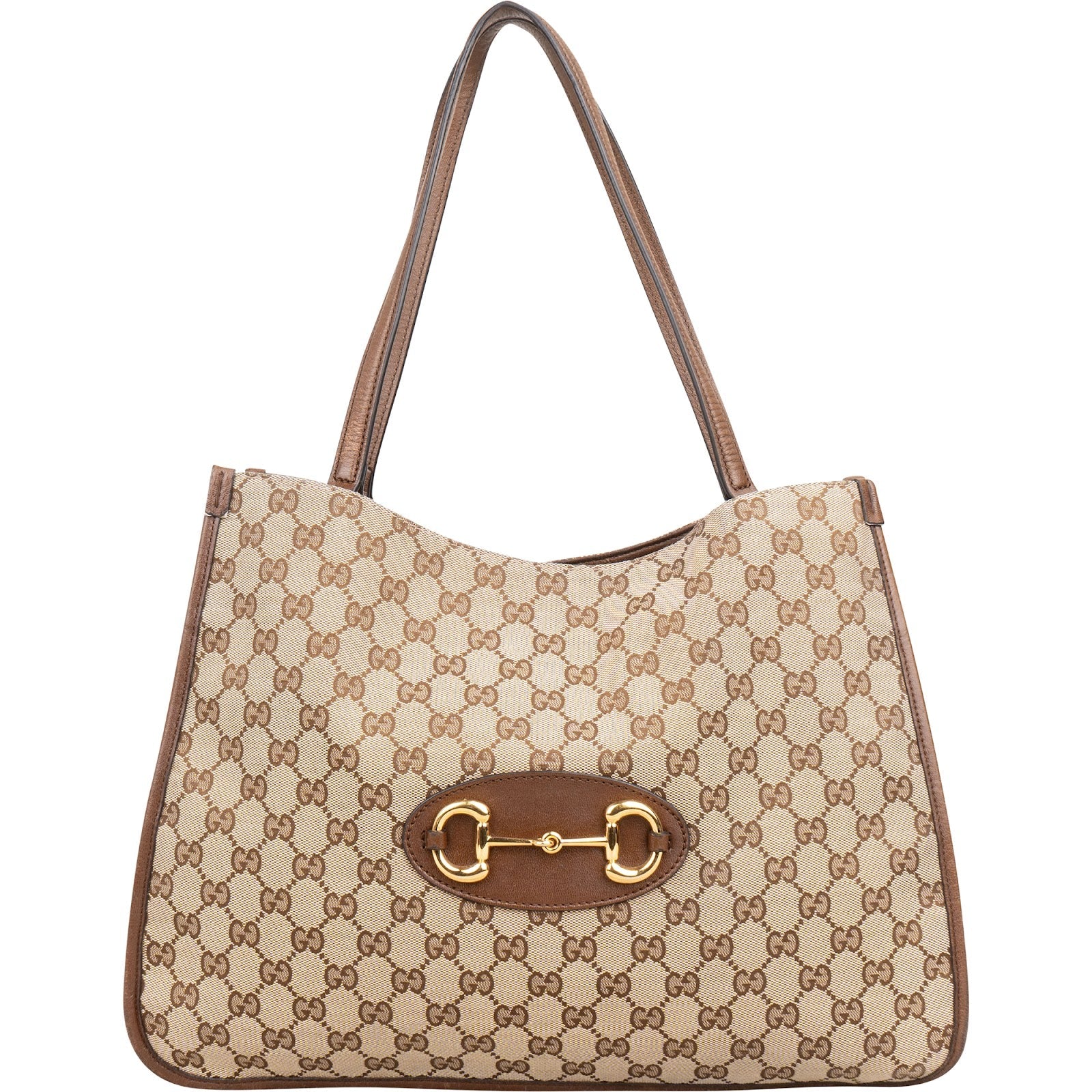 Gucci Monogram GG Supreme Canvas Horsebit Tote Shoulder Bag