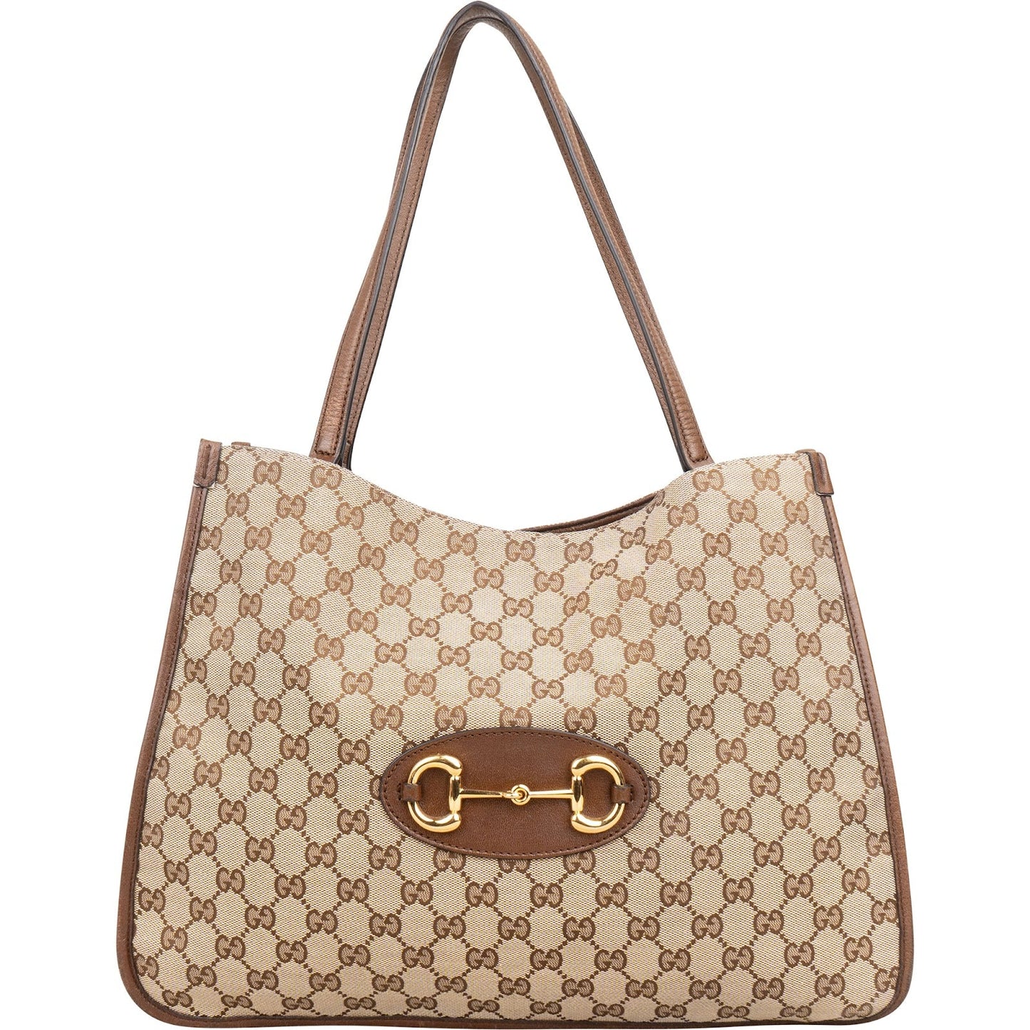 Gucci Monogram GG Supreme Canvas Horsebit Tote Shoulder Bag
