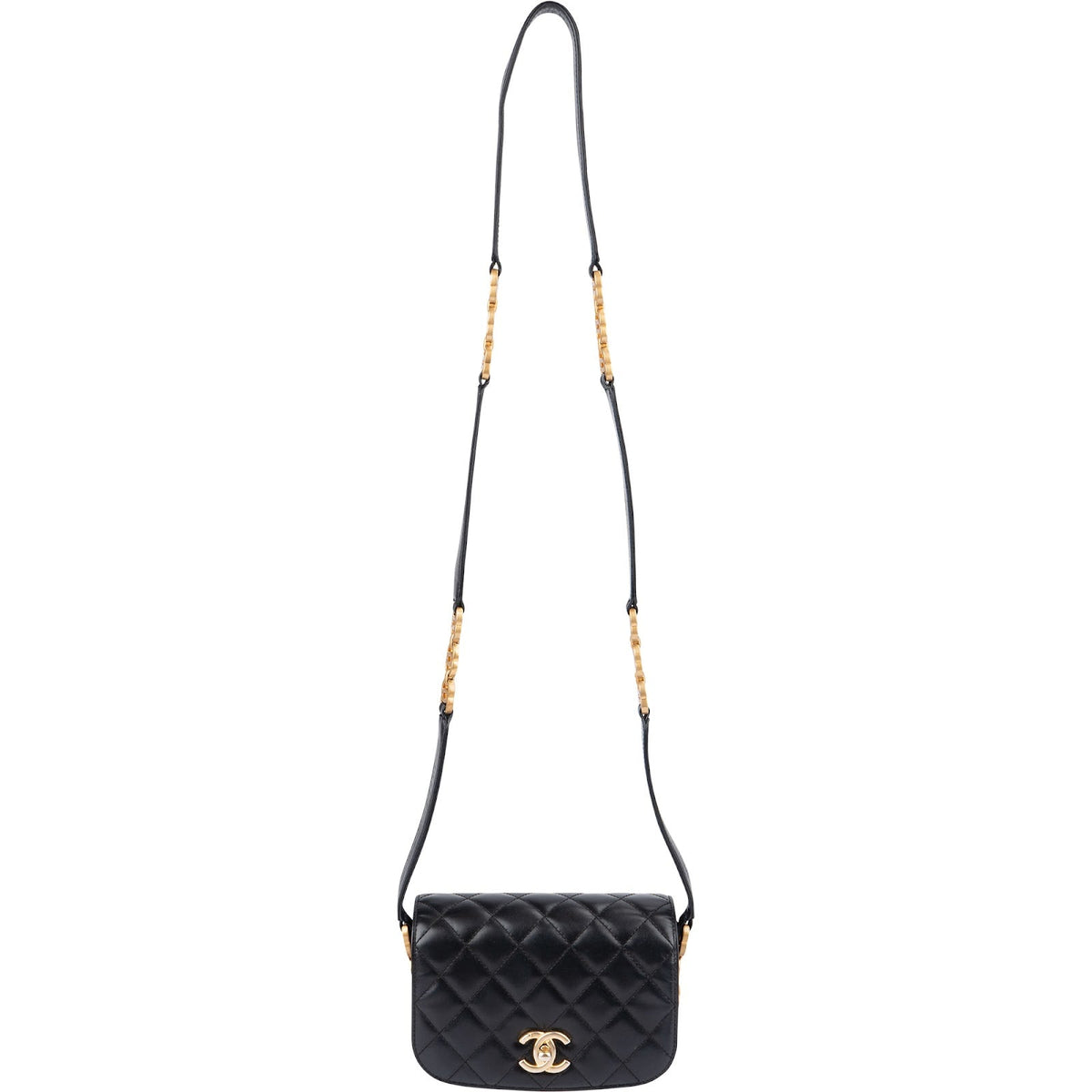 Chanel Quilted Lambskin CC Chain Flap Crossbody Bag
