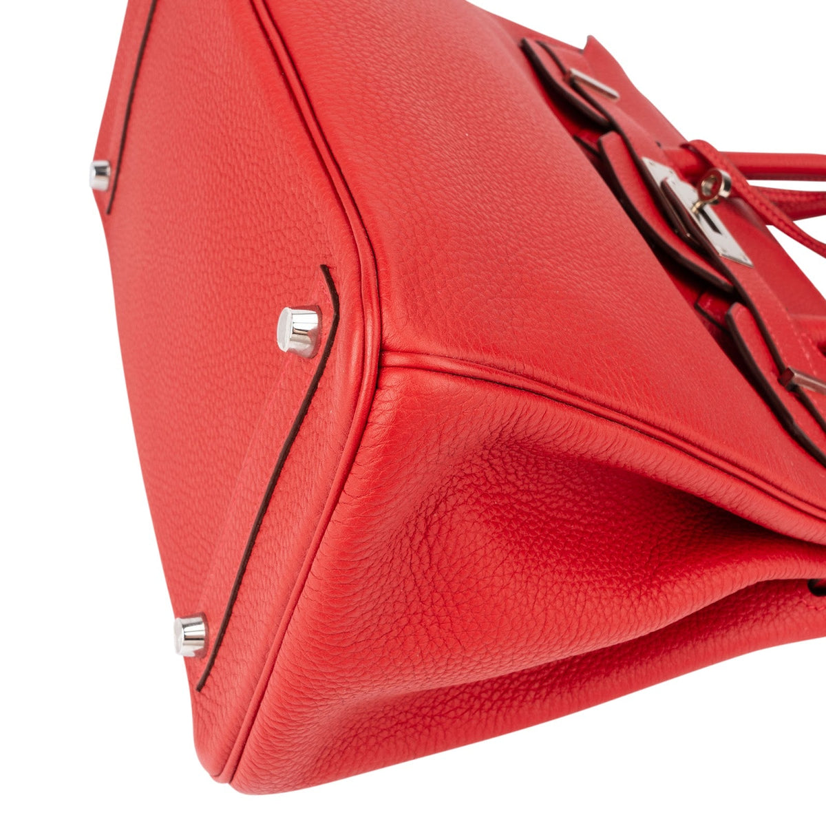 Hermès Rouge Garance Togo Leather Palladium Birkin 30 Handbag