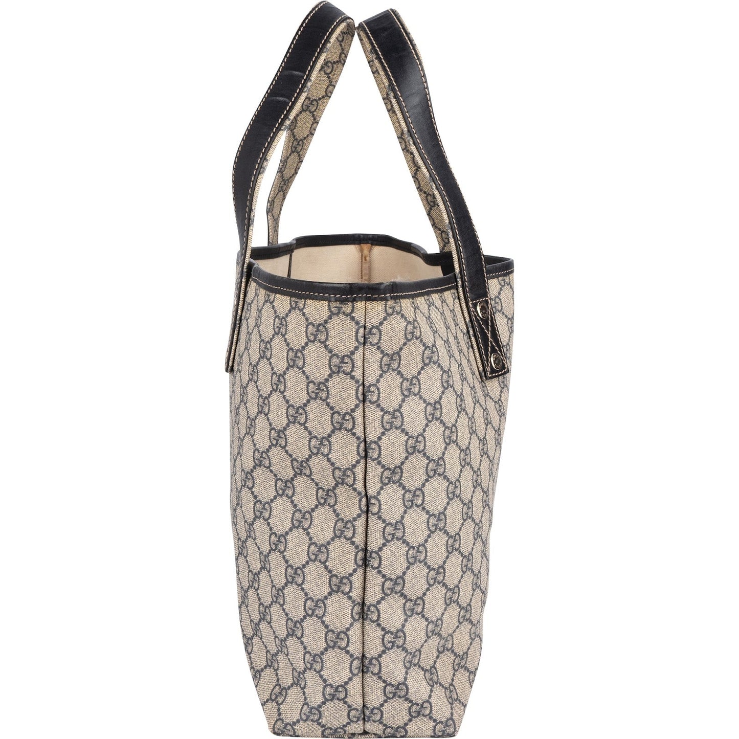 Gucci Monogram GG Supreme Canvas Web Tote Handbag