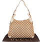 Gucci Monogram GG Horsebit Hobo Shoulder Bag
